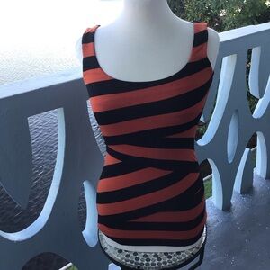 Bailey 44 NWT Sleeveless Layered Bodycon Scoop Neck Top Shirt Black Tomato XS